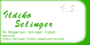 ildiko selinger business card
